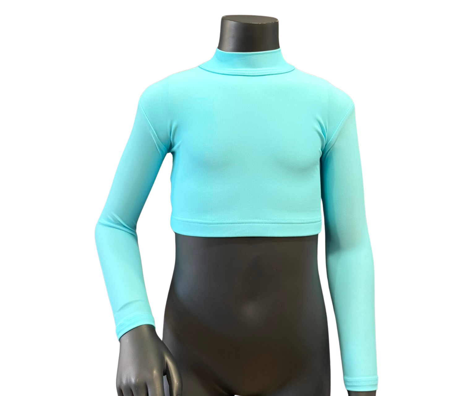 ADFP Freestyle Beginners Long Sleeve Turtle Neck Nylon Lycra Crop Top - FRONT LINED